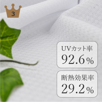 使いやすいメッシュ地の遮熱レース